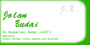 jolan budai business card